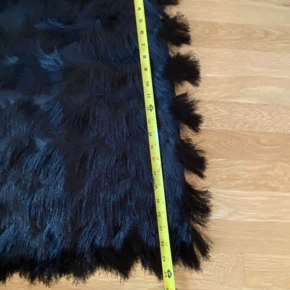 J McLaughlin Womens Black Layered Fringe Skirt.in a Chevron Pattern / Waist 28 - Picture 12 of 13